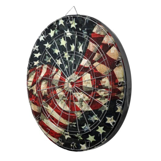 Amerikanische Flagge von Shirley Taylor Dartscheibe (Vorderseite rechts)