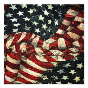 Amerikanische Flagge von Shirley Taylor Fotodruck