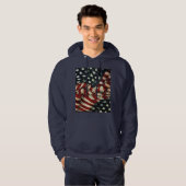 Amerikanische Flagge von Shirley Taylor Hoodie (Vorne ganz)