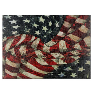 Amerikanische Flagge von Shirley Taylor Schneidebrett