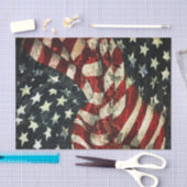 Amerikanische Flagge von Shirley Taylor Seidenpapier (Handwerk)