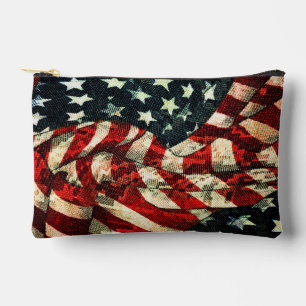 Amerikanische Flagge von Shirley Taylor Zubehörtasche