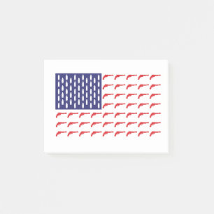 Amerikanische Flagge - Waffen Post-it Klebezettel