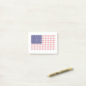 Amerikanische Flagge - Waffen Post-it Klebezettel (Auf Schreibtisch)