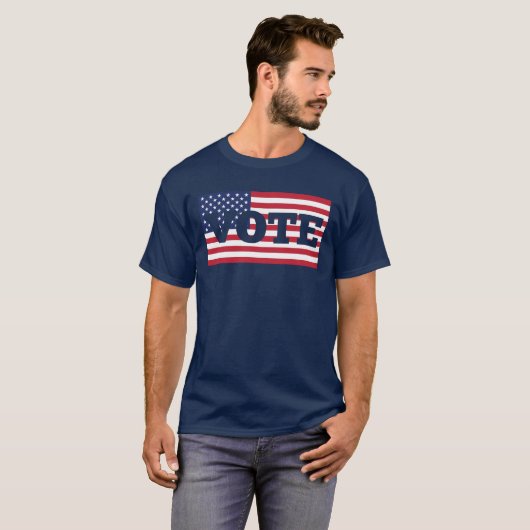 Amerikanische Flagge wählen T-Shirt (Vorne ganz)