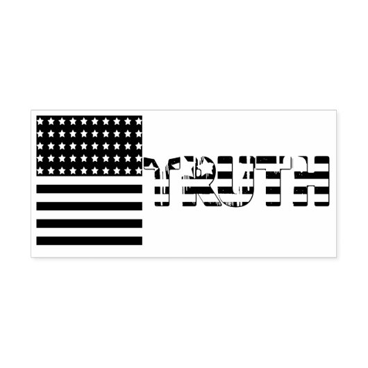 Amerikanische Flagge - Wahrheit Gummistempel (Prägung)