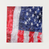 Amerikanische Flagge Wandteppich (Vorderseite (Horizontal))