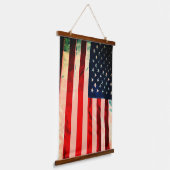 Amerikanische Flagge Wandteppich Mit Holzrahmen (Gewinkelt)