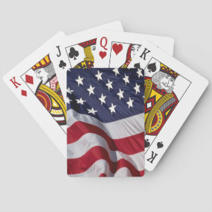 Amerikanische Flagge Wanduhr Spielkarten