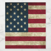 Amerikanische Flagge Weinetikett (Einzelnes Label)