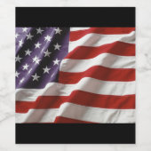 Amerikanische Flagge Weinetikett (Einzelnes Label)