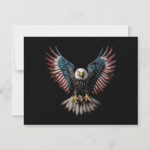 Amerikanische Flagge Weißkopfseeadler 4. Juli USA Einladung
