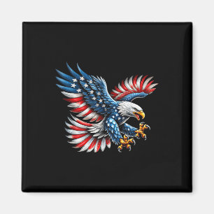 Amerikanische Flagge Weißkopfseeadler 4. Juli USA Magnet