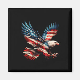 Amerikanische Flagge Weißkopfseeadler 4. Juli USA Magnet