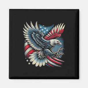 Amerikanische Flagge Weißkopfseeadler 4. Juli USA Magnet