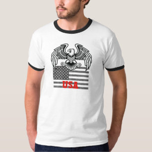 Amerikanische Flagge Weißkopfseeadler Grafik mit U T-Shirt