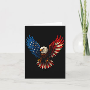 Amerikanische Flagge Weißkopfseeadler Patriotische Karte
