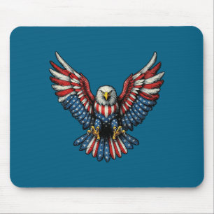 Amerikanische Flagge Weißkopfseeadler Patriotische Mousepad