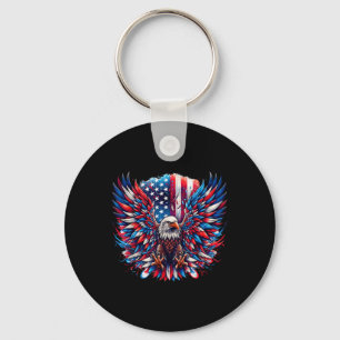 Amerikanische Flagge Weißkopfseeadler Patriotische Schlüsselanhänger