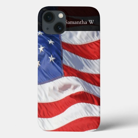Amerikanische Flagge, Wind Case-Mate iPhone Hülle (Rückseite)