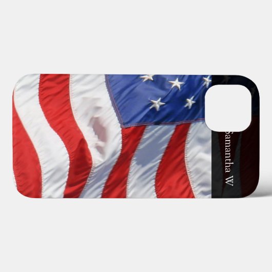Amerikanische Flagge, Wind Case-Mate iPhone Hülle (Rückseite (Horizontal))