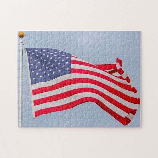 Amerikanische Flagge | Wind Puzzle (Horizontal)