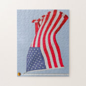 Amerikanische Flagge | Wind Puzzle (Vertikal)