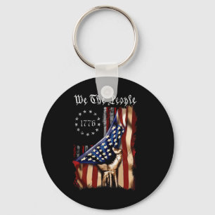 Amerikanische Flagge Wir das Volk Geschichte 1776  Schlüsselanhänger