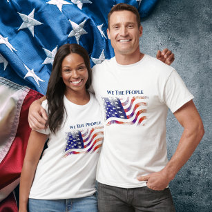 Amerikanische Flagge, wir Menschen T-Shirt