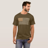 Amerikanische Flagge - Wüsten-Brown-Töne T-Shirt (Vorne ganz)