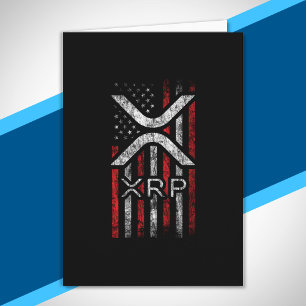 Amerikanische Flagge - XRP Krypto-Währung Kryptowä Karte