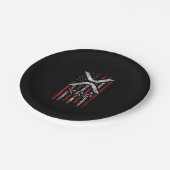 Amerikanische Flagge - XRP Krypto-Währung Kryptowä Pappteller (Schrägansicht)