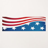 Amerikanische Flagge Yogamatte (Vorderseite (Horizontal))