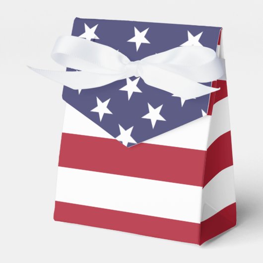 Amerikanische Flagge - Zelt-Gefallen-Box Geschenkschachtel (Vorderseite)
