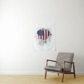 Amerikanische Flagge zerkleinert, gerissen und ver Wandteppich (Beispiel)