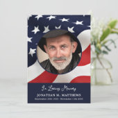 Amerikanische Flagge - Zollspezifisches Foto US-Mi Dankeskarte (Stehend Vorderseite)