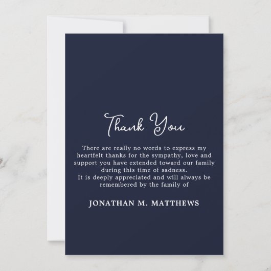 Amerikanische Flagge - Zollspezifisches Foto US-Mi Dankeskarte (Rückseite)