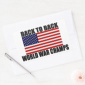 Amerikanische Flagge zurück zum Weltkrieg Rechteckiger Aufkleber (Umschlag)