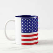 Amerikanische Flagge Zweifarbige Tasse (Links)