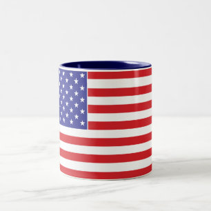 Amerikanische Flagge Zweifarbige Tasse