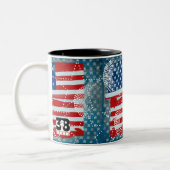 Amerikanische Flagge Zweifarbige Tasse (Links)