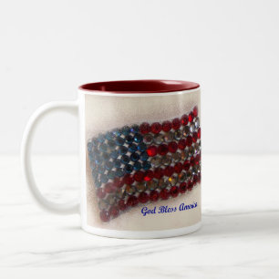 Amerikanische Flagge Zweifarbige Tasse