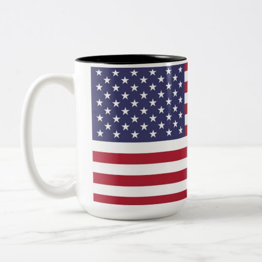 Amerikanische Flagge Zweifarbige Tasse (Links)