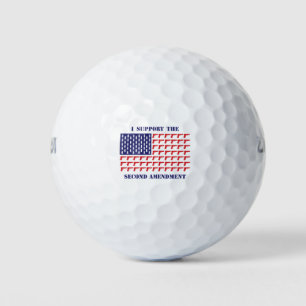 Amerikanische Flagge - Zweite Änderung Golfball