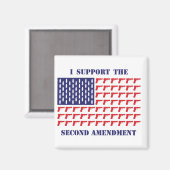 Amerikanische Flagge - Zweite Änderung Magnet (Vorderseite/Rückseite)
