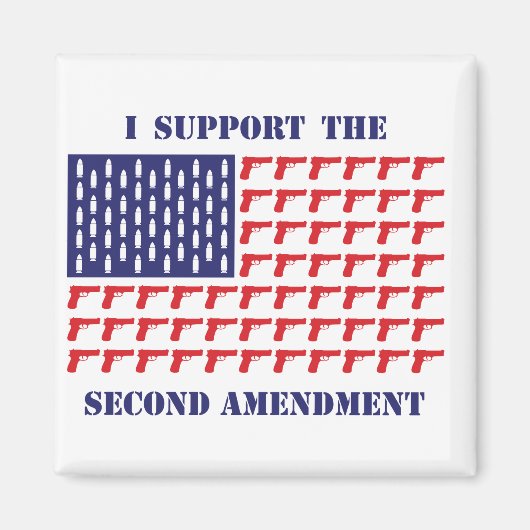 Amerikanische Flagge - Zweite Änderung Magnet (Vorne)