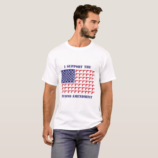 Amerikanische Flagge - Zweite Änderung T-Shirt (Vorne ganz)