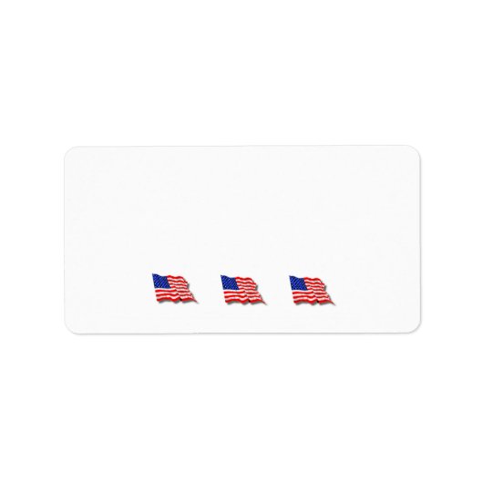 Amerikanische Flaggen Adressaufkleber (Vorne)