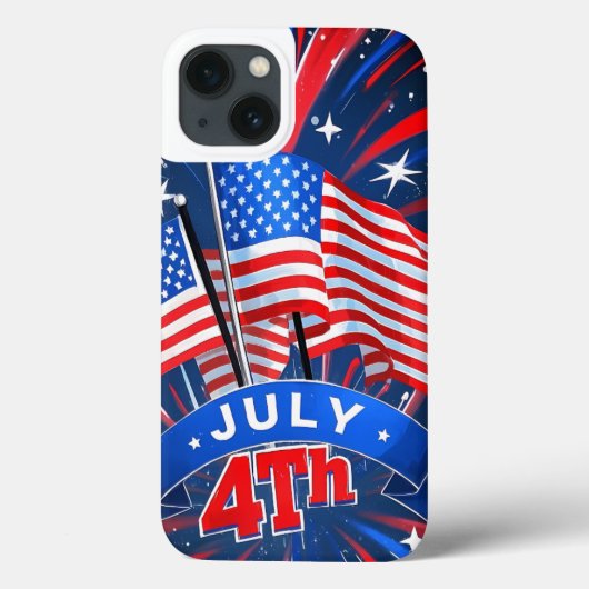 Amerikanische Flaggen am 4. Juli Case-Mate iPhone Hülle (Rückseite)