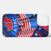 Amerikanische Flaggen am 4. Juli Case-Mate iPhone Hülle (Rückseite (Horizontal))